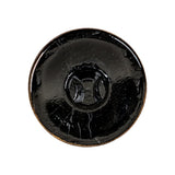 Black/Gold Glass Button - 42L/27mm