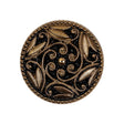 Black/Gold Glass Button - 42L/27mm