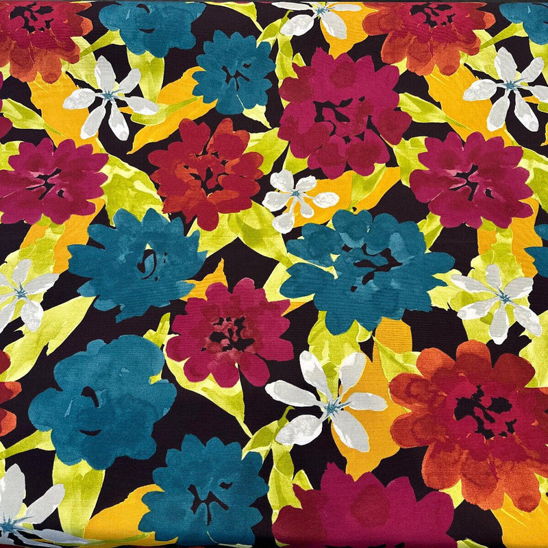 Robert Allen Lush Floral Cotton Fabric - Berry Botanical Floral, 55" Width (1 Yard)