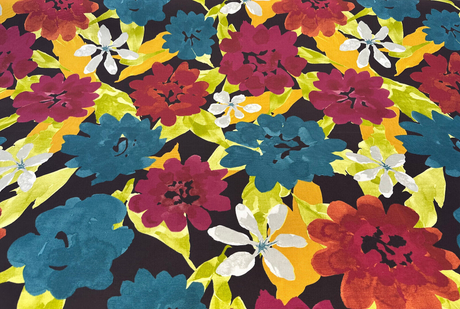 Robert Allen Lush Floral Cotton Fabric - Berry Botanical Floral, 55" Width (1 Yard)