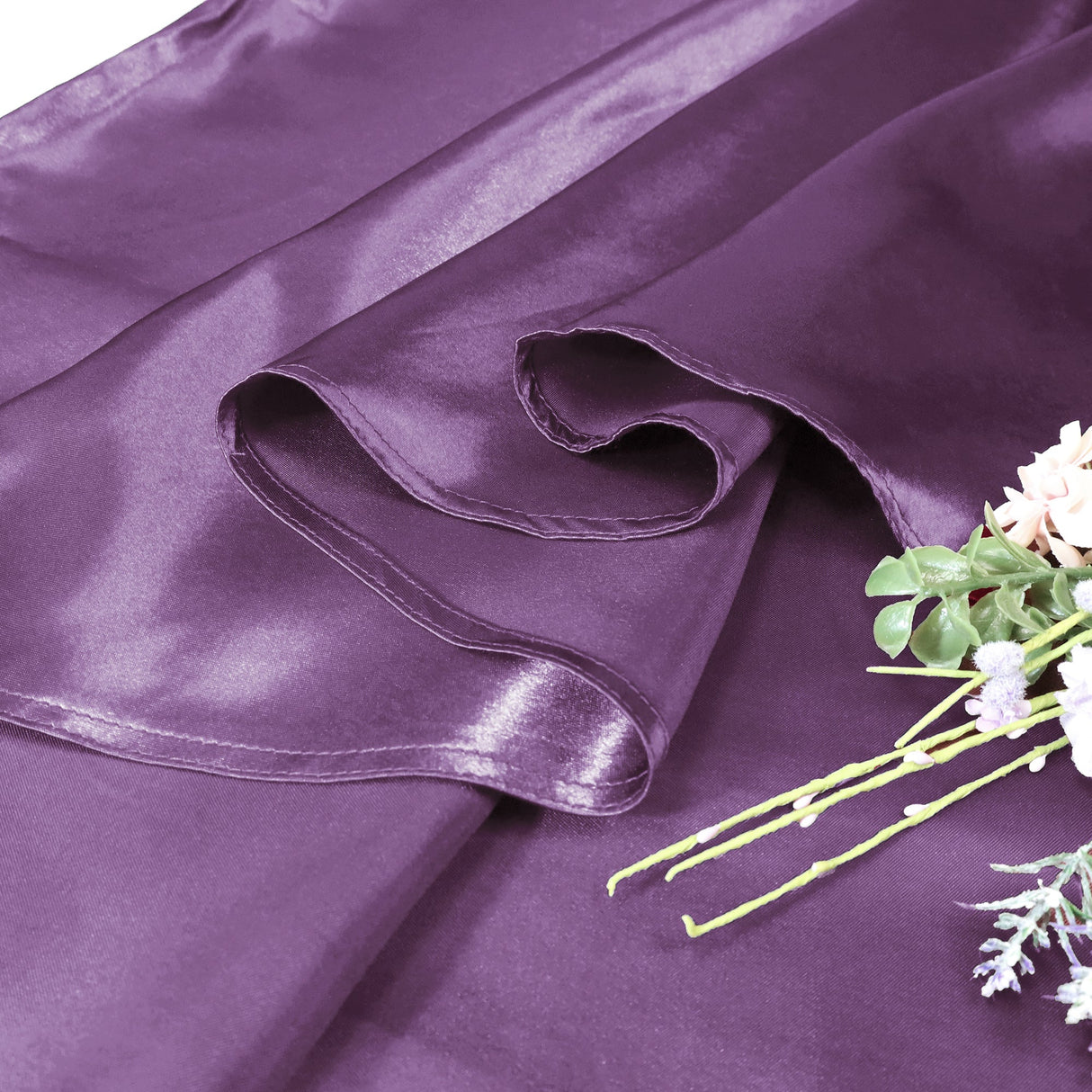 Round Satin Tablecloth 132" Wisteria