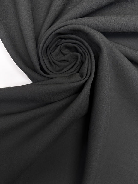 Black Polyester Viscose Cotton Crepe