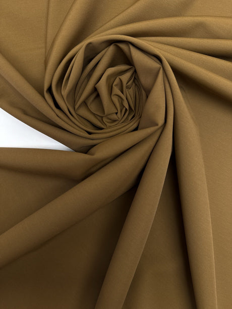 Virgin Wool Blend Woven Brown