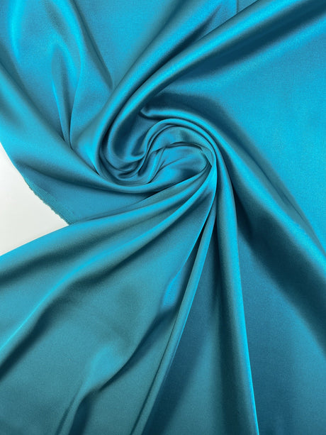 Blue Satin Stretch Fabric