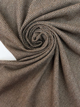 Wool Polyamide Suiting Fabric Brown White Shades