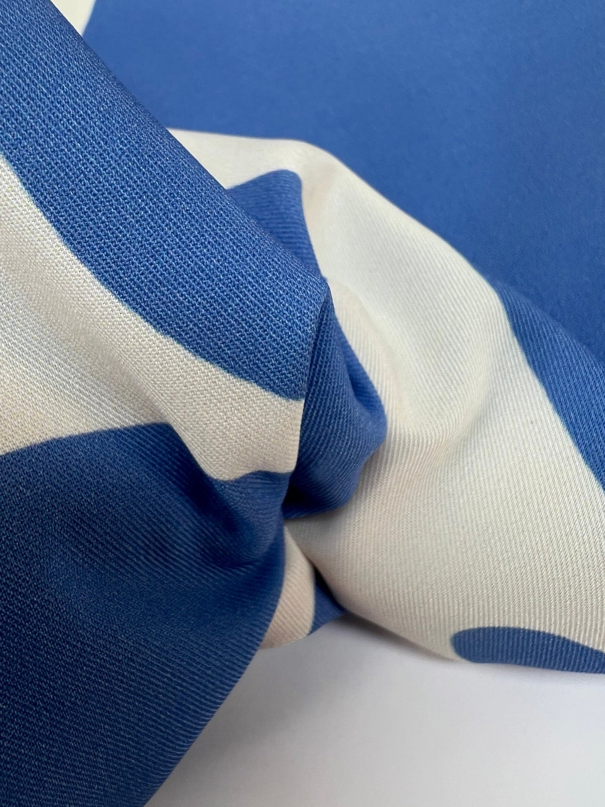 Polyamide Twill Abstract Print Blue