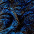 Blue Black Faux Fake Fur Husky Long Pile,