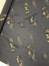 Cotton Chiffon Printed Floral Black Yellow