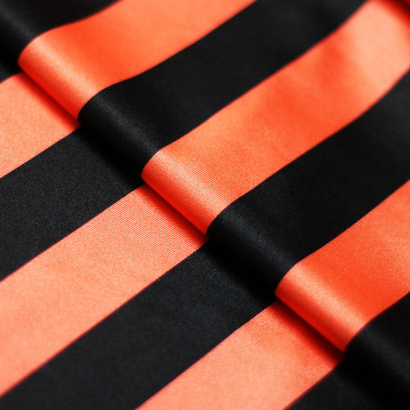 Lucky Stripes Polyester Spandex Fabric - Multi-Color 1" Wide Stripes, 58/60" Width (1 Yard)