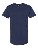 Long body urban tee in Black, White, Heather Gray, Navy and Olive cotton jersey for urban fashion