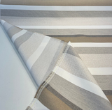 Sunbrella Anthem Dove Stripe 100 Percent Sunbrella Acrylic Fabric - Dove Gray Stripe, 12.8" Repeat (1 Yard)