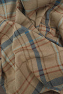 Tela jacquard de doble tejido a cuadros, material pesado y elástico, 58/60" de ancho