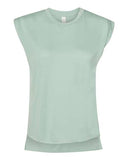 Women's Flowy Rolled Cuffs Muscle Tee