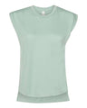 Women's Flowy Rolled Cuffs Muscle Tee