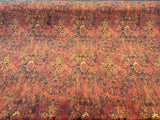 Magic Carpet Velvet Fabric - Rust Magic Carpet Print, 56" Width (By The Yard)