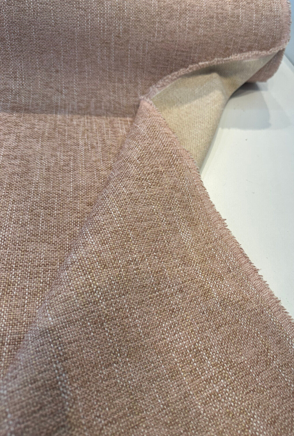 Endure Chenille Upholstery Fabric - Blush Pink, Performance, 54" Width (1 Yard)