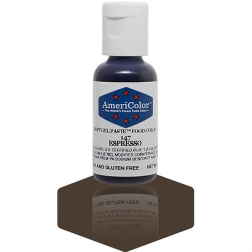 Espresso Coffee Soft Gel Paste Food Color - AmeriColor 147