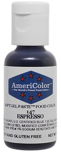 Colorante alimentario en pasta gel suave café espresso - AmeriColor 147