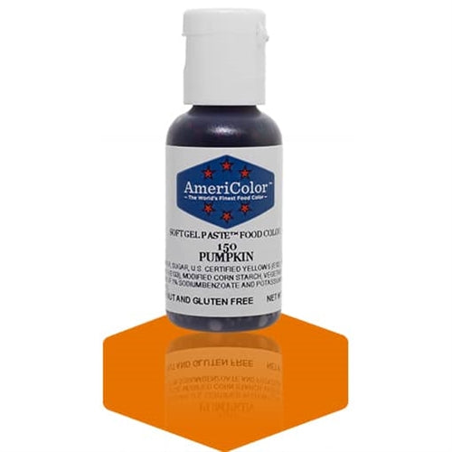 Pumpkin Orange Soft Gel Paste Food Color - AmeriColor 150