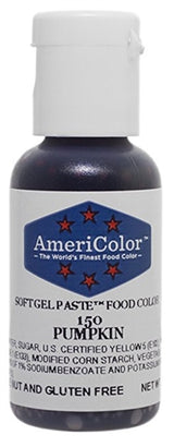 Pumpkin Orange Soft Gel Paste Food Color - AmeriColor 150