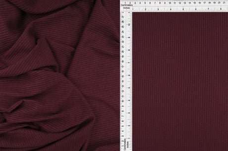 Rib Solid Stretch Knit Fabric