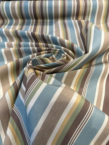 Brannon Seaglass Sunbrella Acrylic Fabric - Seaglass Stripe, 54" Width (1 Yard)