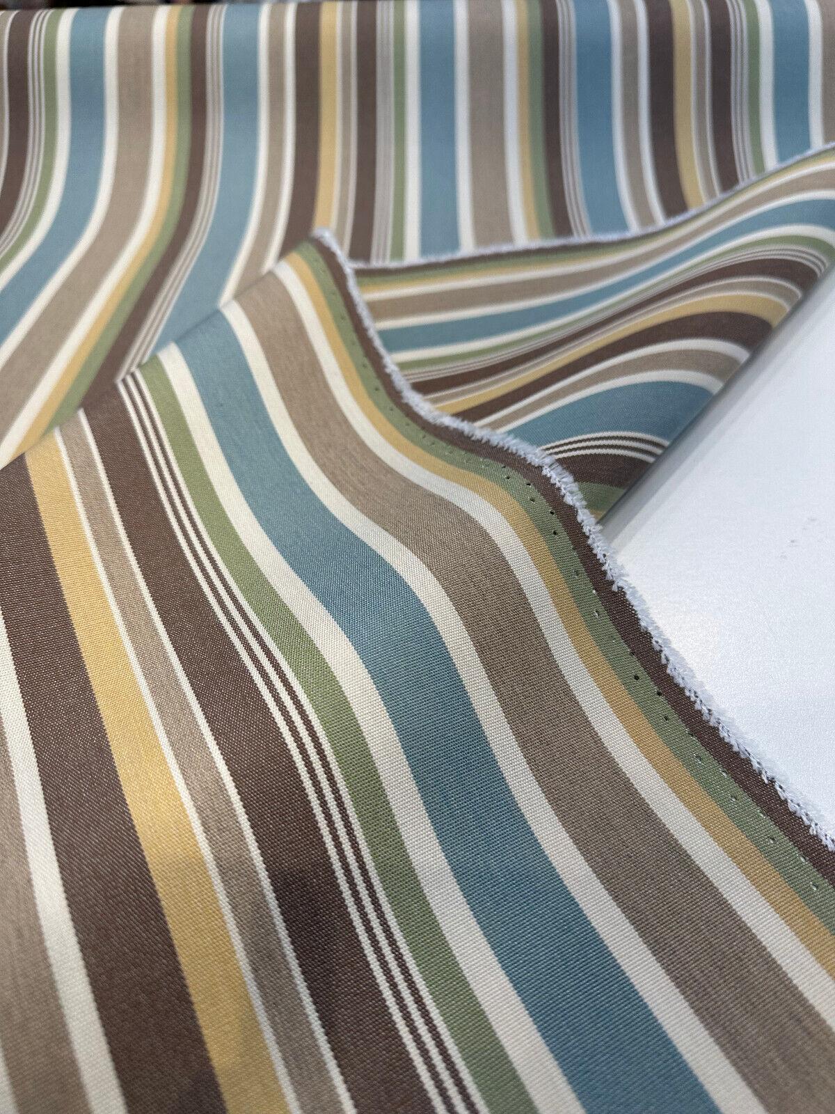 Brannon Seaglass Sunbrella Acrylic Fabric - Seaglass Stripe, 54" Width (1 Yard)