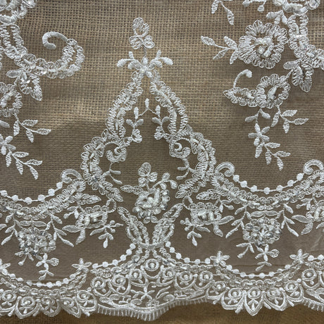 Beaded Corded Bridal Lace