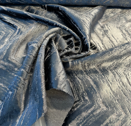 Zermatt Velvet Slate Upholstery Dv Kap Fabric - Slate, Heavyweight, 13.5" Horizontal Repeat, 17" Vertical Repeat (1 Yard)