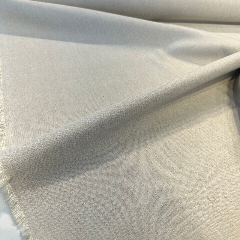 Sawyer Vagatex Upholstery Drapery Fabric - Beige Ecru Linen Look, 60,000 Double Rubs (By The Yard)