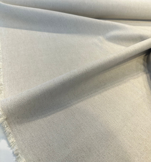Sawyer Vagatex Upholstery Drapery Fabric - Beige Ecru Linen Look, 60,000 Double Rubs (By The Yard)