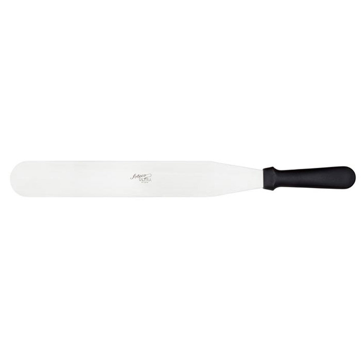 Ateco Stainless Steel Spatula Black Plastic Handle, Blade size 2" x 14"