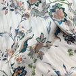 White Floral Rayon Fabric - White Floral Print, 58/60" Wide