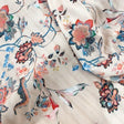 Cream Floral Rayon Fabric - Cream Floral Print, 58/60" Width