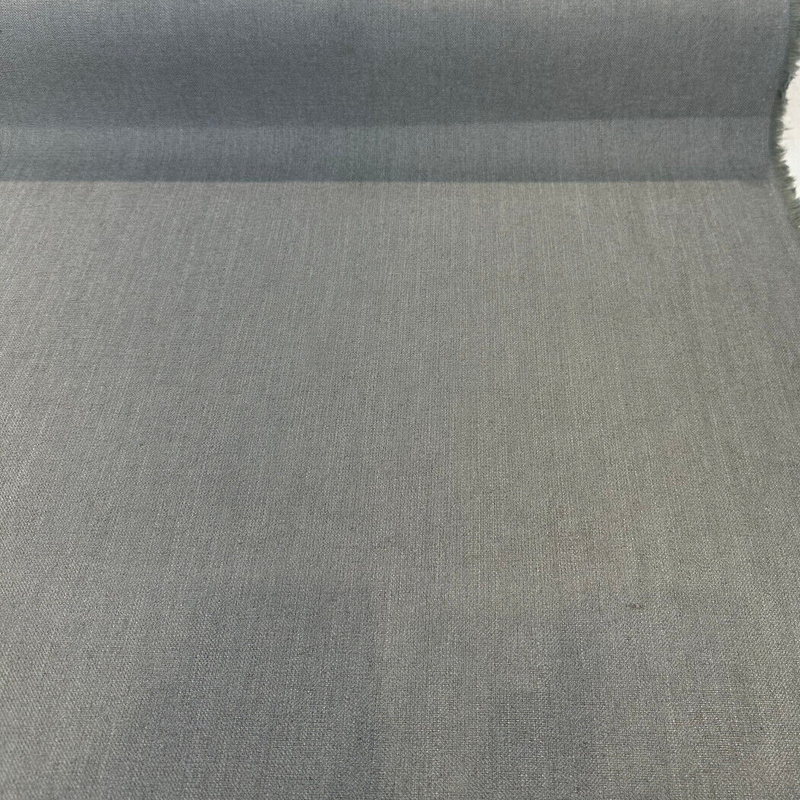 Sawyer Italian Vagatex Upholstery Drapery Fabric - Gray Elephant, Linen Look, 1 Yard