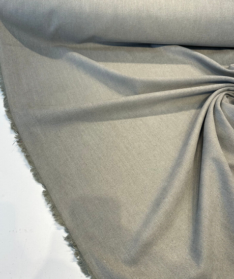 Sawyer Italian Vagatex Upholstery Drapery Fabric - Gray Elephant, Linen Look, 1 Yard