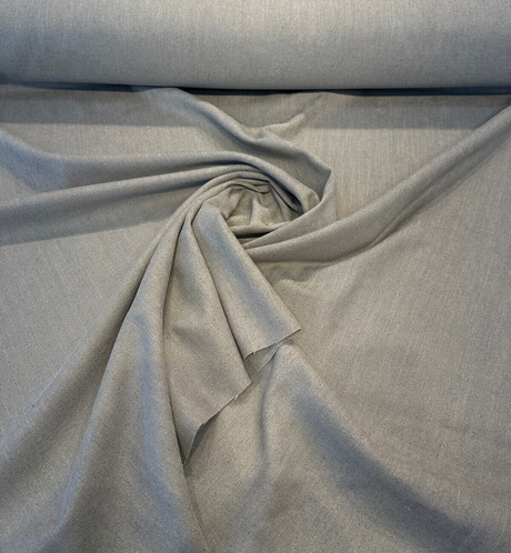 Sawyer Italian Vagatex Upholstery Drapery Fabric - Gray Elephant, Linen Look, 1 Yard