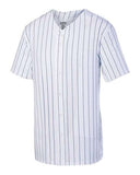 Jersey de béisbol de botones completos con rayas finas para jóvenes