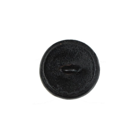 Black Leather Shank Back Button - 30L/19mm