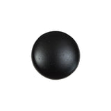 Black Leather Shank Back Button - 30L/19mm