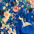 Royal Blue Floral Rayon Fabric - Royal Blue Floral, 58/60" Wide (1 Yard)