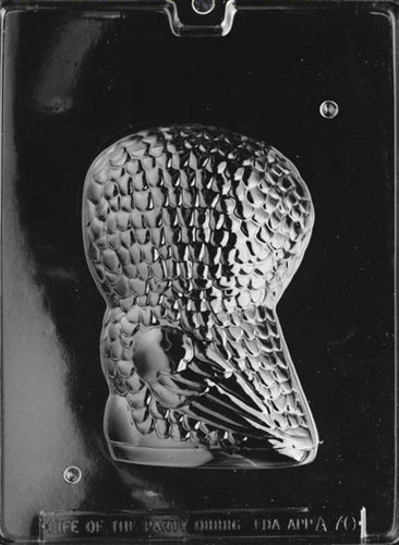 3D Owl Chocolate Mold - Back - LPA070B
