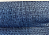 Alexis Brocade Jacquard Fabric - Midnight Blue Greek Key, 54" Width (1 Yard)