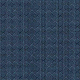 Alexis Brocade Jacquard Fabric - Midnight Blue Greek Key, 54" Width (1 Yard)