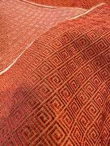 Alexis Brocade Jacquard Fabric - Greek Key, Clay Red, 54" Width (1 Yard)