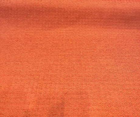 Alexis Brocade Jacquard Fabric - Greek Key, Clay Red, 54" Width (1 Yard)