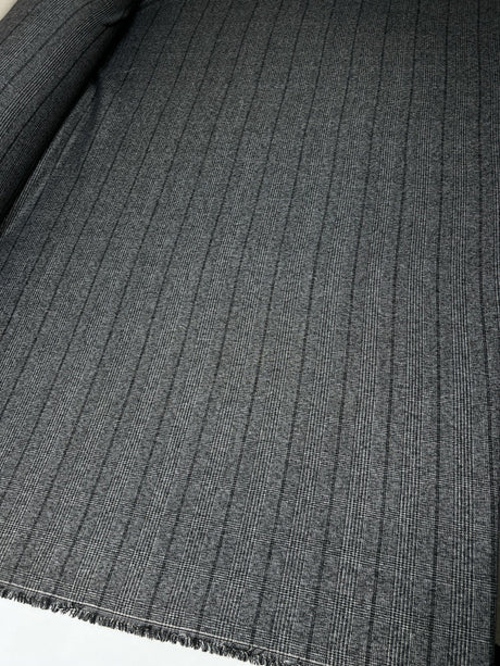 Tweed Suit Fabric Gray Black