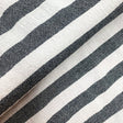 Grey White Striped Rayon Fabric - Grey And White Stripes, Rayon Fabric (1 Yard)