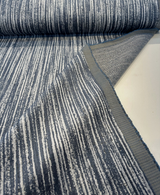 Velvety Strie Atlantic Blue P Kaufmann Upholstery Fabric - Atlantic Blue Velvet Stripe, 54" Width (By The Yard)