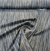 Velvety Strie Atlantic Blue P Kaufmann Upholstery Fabric - Atlantic Blue Velvet Stripe, 54" Width (By The Yard)